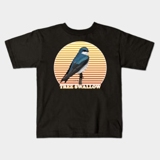 Tree Swallow Bird Watching Birding Ornithologist Gift Kids T-Shirt